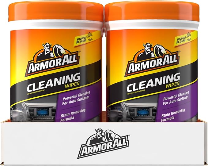 Armor All Car Cleaning Wipes 90-Count - Convenient Car Interior, Dashboard, Leather, Fabric & Vinyl Wipes, Gift for Car Lovers