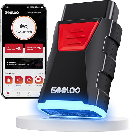 GOOLOO DEEPSCAN OBD2 Scanner Diagnostic Tool, Bluetooth Wireless All System Diagnostics for iOS & Android, Bi-Directional Control, 8+ Hot Reset, Code Reader, Live Data & Performance Test