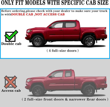 COMNOVA 6 Inches Running Boards Compatible with 2005-2023 Toyota Tacoma Double Cab, Running Boards & Steps for Tacoma (Steel)
