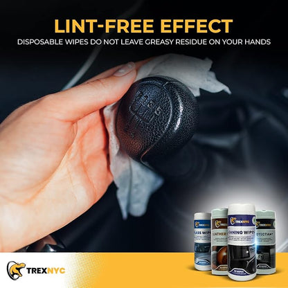 Protectant Wipes, Car Interior Cleaner to Protect Interior Car Surfaces and Fight Cracking & Fading (Leather Wipes, 1 Pack)