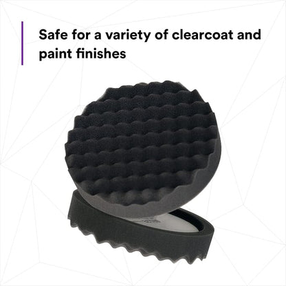 3M Perfect-It Foam Polishing Pad, 05738, 8 in, 1 Pad, Single Sided, Black, Waffle Face, Buffing and Polishing