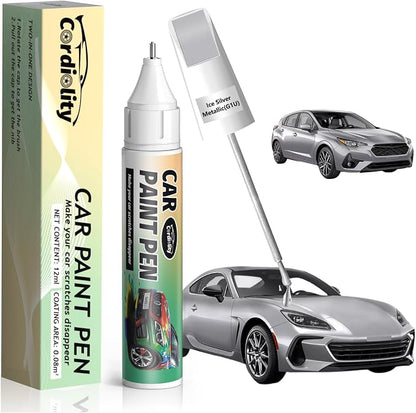 G1U Ice Silver Metallic Touch Up Paint for Subaru, Color Accurate Car Paint Scratch Repair Pen, Quick & Easy Fix Automotive Chips and Nicks