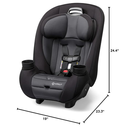 Safety 1st Ellaris 3-in-1 Convertible Car Seat, Slim Fit Design, Rear & Forward-Facing, 5-Position Headrest, Travel-Friendly with Machine-Washable Seat Pad, Smokey Haze