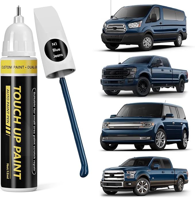 (Blue Jeans (N1) Car Touch Up Paint for ford, Car Paint Scratch Repair Kit, 2 in 1 Premium Scratch Remover Pen with Exact Color-Matched