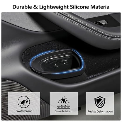 for Tesla Car Trash Can Bin Model Y Model 3 2017-2026 Accessories Mini Garbage Can Trash Bin Model Y Juniper Door Side Trash Can Model 3 Highland Multifunctional Organizers Storage