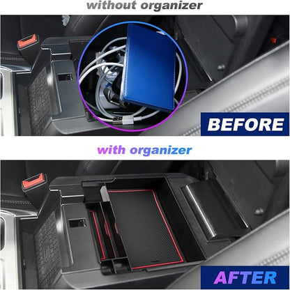 SXCY for 2020-2024 2025 2026 Ford Explorer Center Console Organizer for Ford Explorer 2025 2026 Accessories Console Tray for 2020-2026 For d Explorer Console Organizer 2025 2026 Explorer Accessories