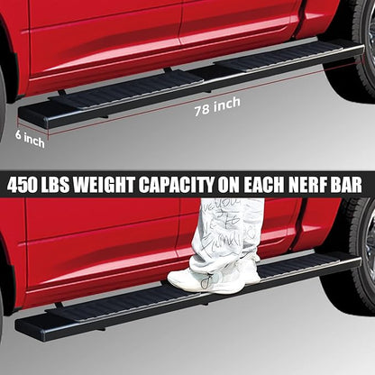 COMNOVA 6 Inches Running Boards Compatible with 2015-2026 Chevrolet Colorado/GMC Canyon Crew Cab, Running Boards & Steps for Colorado (Black)
