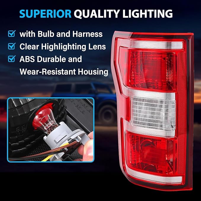 Termitor Upgraded 9008/H13 Light Bulbs,100,000LM 15X Brightness,6500K Cool White, Off-Road Use Only, 85K+ Hours Service Life, True 1:1 OEM Size, IP68, Plug N Play, Tail Light Assemblies, Pack of 2