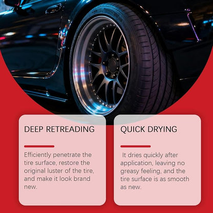 Car Tire Shine with Sponge, Auto Wheel Polishing Paste, Tire Coating Paste 100gCar Cleaning Wheel Shine Tires Polishing Pastes, Car TireShine Cleaner for Cars Trucks Motorcycles RVs Tires Polishs