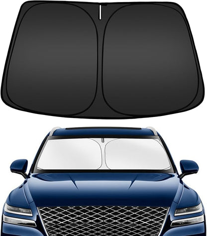 ARISMOTOR Windshield Sun Shade for Genesis GV80 2021-2025 2026, Custom Fit Foldable Front Window Sunshade Sun Visor Protector, Block UV Rays Keep Your Car Cooler