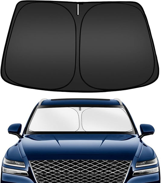 ARISMOTOR Windshield Sun Shade for Genesis GV80 2021-2025 2026, Custom Fit Foldable Front Window Sunshade Sun Visor Protector, Block UV Rays Keep Your Car Cooler