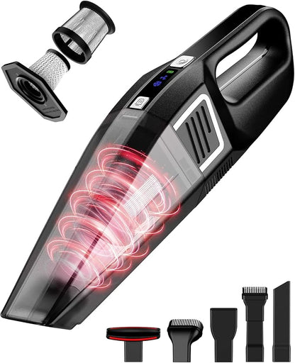 Handheld Vacuum Cordless, 9000PA Strong Suction, 2 Suction Modes, Fast Type-C Charging, Lightweight, Portable Car Vacuum Cleaner for Home Pet Office.