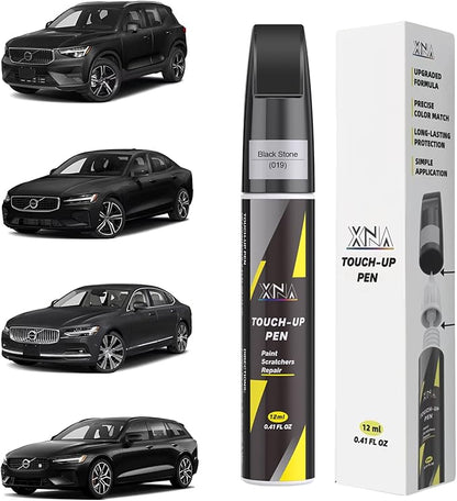 XNA Black Stone(019) for Volvo Touch Up Paint, Car Scratch Remover for Nicks and Chips Repair, 2-In-1 Quick & Easy Fix Car Scratch Repair Kit with Exact Color-Matched