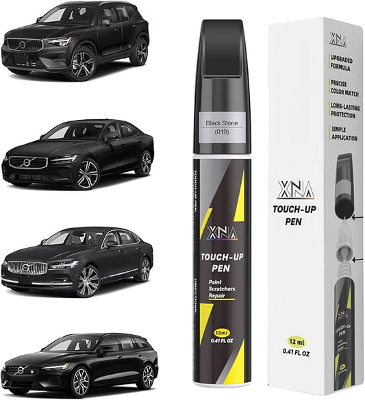 XNA Black Stone(019) for Volvo Touch Up Paint, Car Scratch Remover for Nicks and Chips Repair, 2-In-1 Quick & Easy Fix Car Scratch Repair Kit with Exact Color-Matched