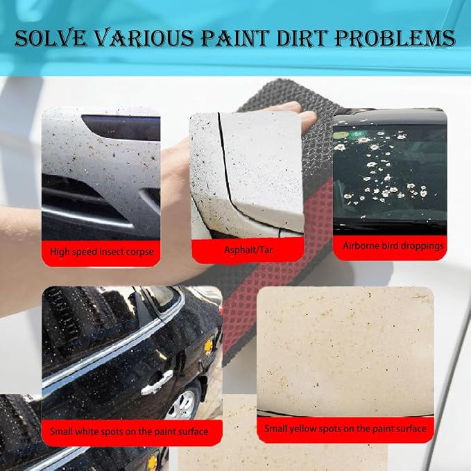 Ultra Clay Scrubber for Auto Car Detailing Easily Cleans Painted Surfaces | (Double-sided use) Debris, and Grime,Improve The Adhesion Between Aax and Sealant;Enhance Gloss and Color Depth