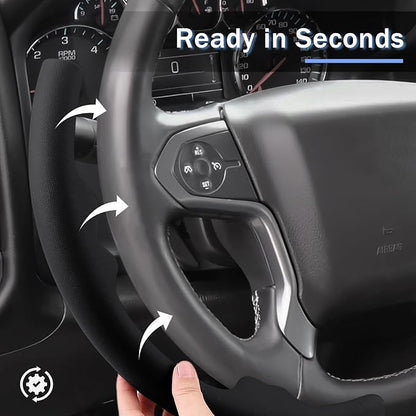 Steering Wheel Cover for Chevy Silverado 1500 2014-2018/2500 2500HD 3500 3500HD 2015-2019/ 4500HD 5500HD 6500HD 2019-2024/ Suburban Tahoe 2015-2020/ Traverse 2018-2023 Chevrolet