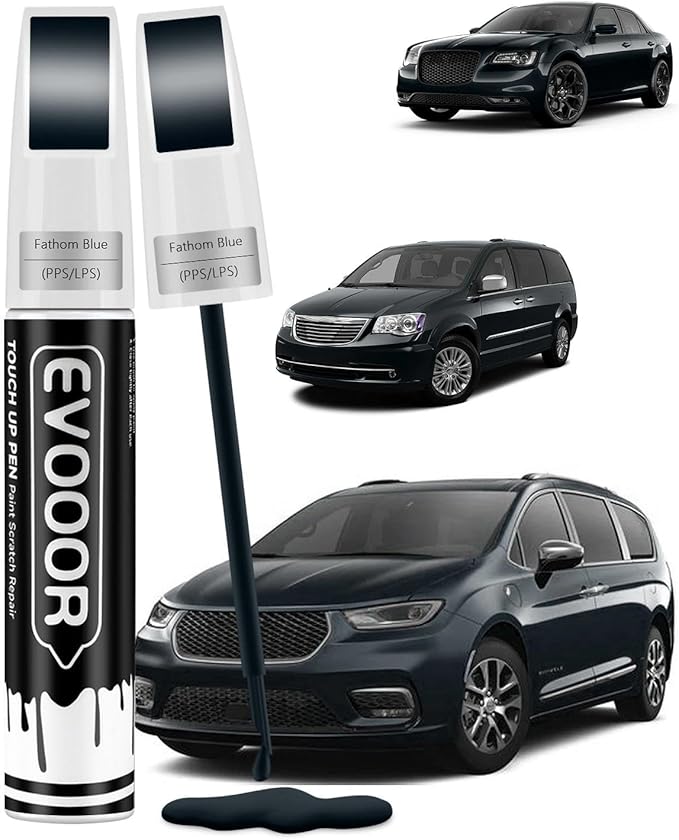 Fathom Blue(PPS/LPS) Touch Up Paint Compatible with Chrysler Exact Match 2 in 1 Touch up Paint for Chips and Nicks Repair with 2pcs Disposable Micro Applicators