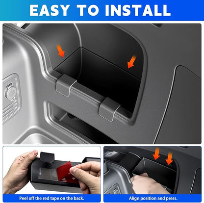 Trunk Organizer Fits for 2010-2024 Toyota 4Runner 5-Seat 2nd Row Trunk Storage Box No-Drill Compatible with 4Runner Accessories (Right Hanging)