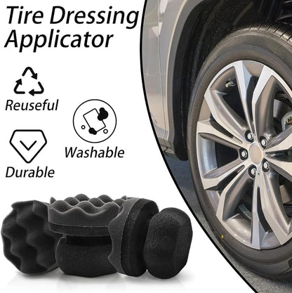 Yesland Tire Dressing Applicator, 4 Pack Tire Shine Applicator Dressing Pad - Hex Grip Design Car Cleaning Supplies - Durable & Reusable Tire Foam for Tire Detailing