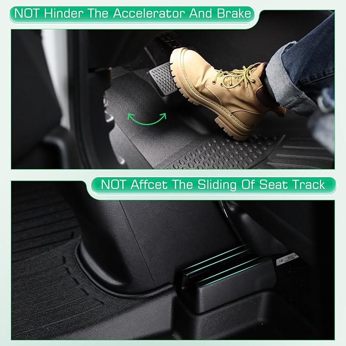 Floor mats & Cargo Liner for Kia EV6 2024 2023 2022, All Weather TPE Custom Fit Floor Liners Full Sets Car Mats & Trunk Liner Accessoires for EV6 Anti-Slip & Durable, Black