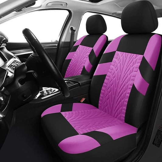 VarCozy Car Seat Covers Full Set, Front & Split Rear Bench for Car, Universal Cloth SUV, Sedan, Van, Automotive Interior Covers, Airbag Compatible
