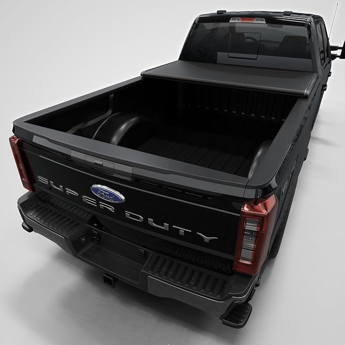Low Profile Tri-Fold Truck Bed Tonneau Cover Fits 2017-2026 Ford F-250 F-350 Super Duty | 6.75FT (82") Bed | CFLPX043