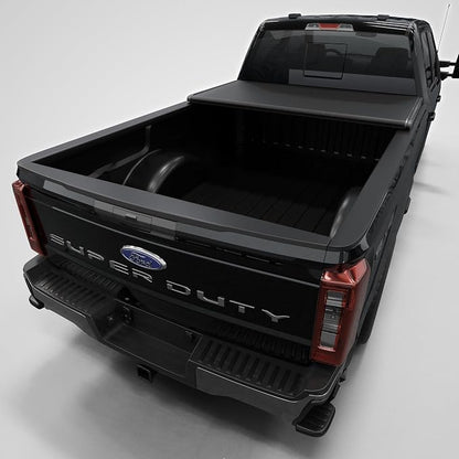 Low Profile Tri-Fold Truck Bed Tonneau Cover Fits 2017-2026 Ford F-250 F-350 Super Duty | 6.75FT (82") Bed | CFLPX043
