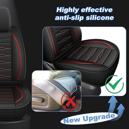 AOMSAZTO RAV4 Front Car Leather Seat Covers Custom Fit for Toyota RAV4 2019 2020 2021 2022 2023 2024 2025 LE,XLE,XLE Premium,Limited with Interior Accessories(2 Seats,Black&Redline)
