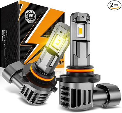 Auxbeam H10 9140 9145 Fog Lights, 3000K Golden Yellow, 12000LM Super Bright 600% Brighter, Enhanced Visibility for Fog & Off-Road, Plug and Play, Pack of 2