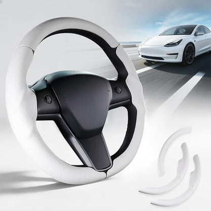 Steering Wheel Cover for Tesla Model 3(2017-2023) Model Y(2020-2024), Steering Wheel Accessories for Tesla Model 3/ Y