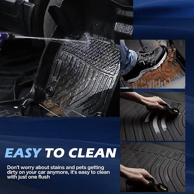 Floor Mats for 2013-2022 Buick Encore,All-Weather TPE Rubber Car Floor Mats Odorless Anti-Slip 1st & 2nd Row Black No Fit 2020-2023 Encore GX (2013-2022 Encore)