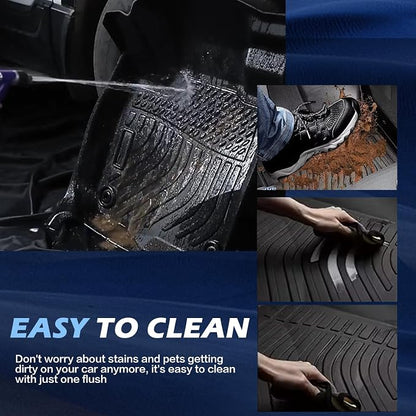 Floor Mats for 2013-2018 Toyota RAV4,All-Weather TPE Rubber Car Floor Mats Waterproof Odorless Anti-Slip 1st & 2nd Row Black (2013-2018 RAV4)