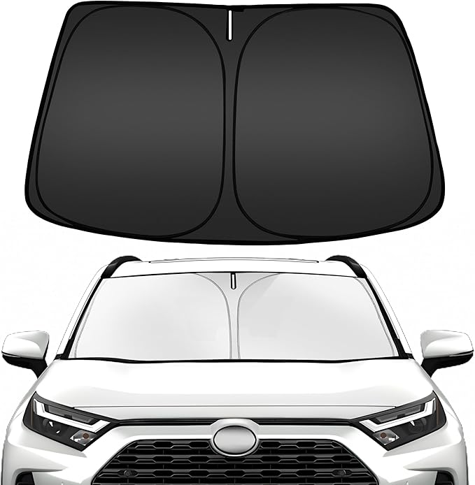 ARISMOTOR Windshield Sun Shade for Toyota RAV4 2019-2025 2026, Custom Fit Foldable Front Window Sunshade Sun Visor Protector, Block UV Rays Keep Your Car Cooler