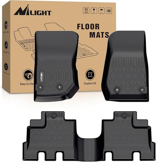 Nilight TPE Floor Mats for Jeep Wrangler JK Unlimited 4 Doors 2013 2014 2015 2016 2017 2018 (Not for JL&4XE),All Weather Custom Fit Heavy Duty Floor Liners