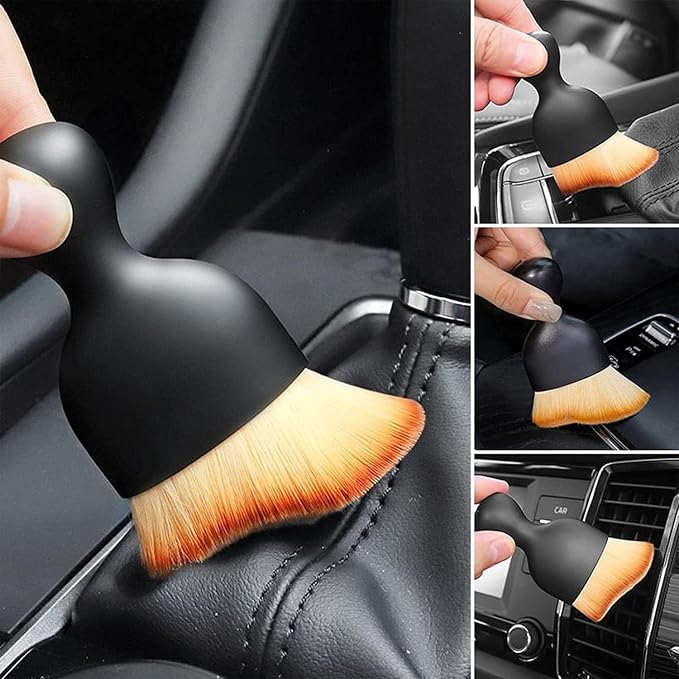 2PCS Car Interior Dust Sweeping Soft Brush, Automotive Interior Dusting Brush, Car Detailing Interior Cleaning Brush Ideal for Interior, Exterior, Dashboard, Air Vents, Soft Bristles