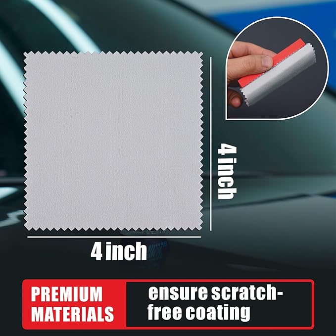 Suede Cloths, 30 Count, 4 x 4 inches, Grey | for Applying and Leveling Coatings, Scratch-Free, Ultra Absorbent Microfiber