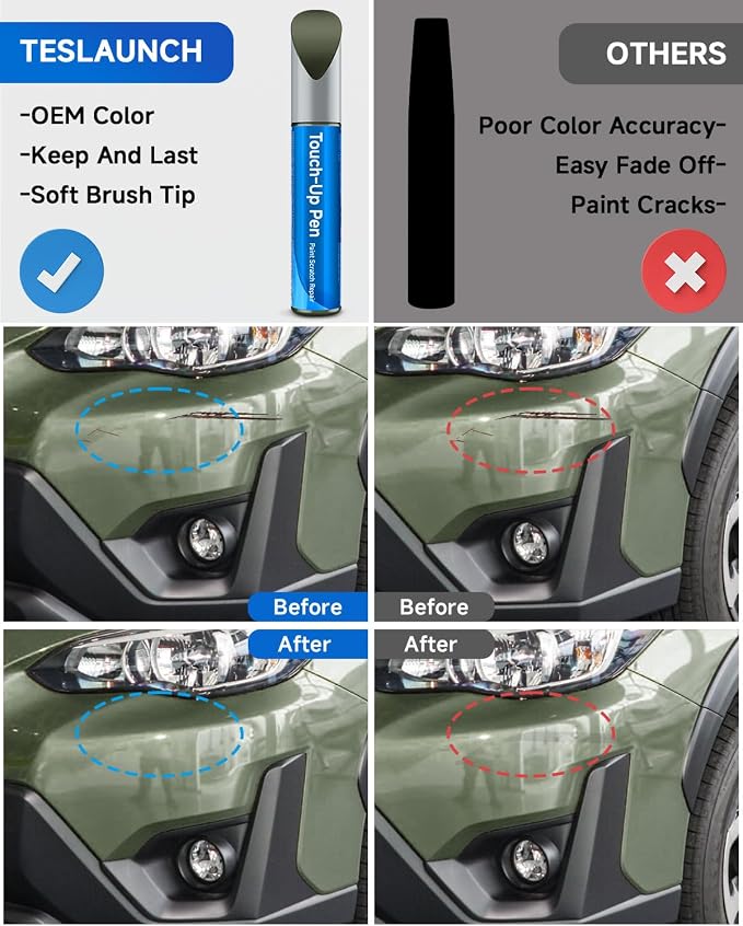K4X Wilderness Green Metallic Compatible with Subaru Exact Match Touch Up Paint Car Scratch Repair