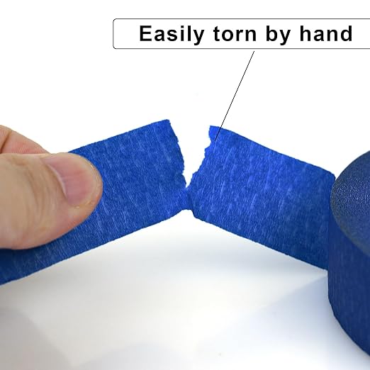 3 Pack Blue Painters Tape - Masking Tape 1 Inch Wide - Multi-Surface, Smart Adhesion, Indoor & Outdoor - 300FT Total - Paint Tape for DIY, Labeling, Art, Car, General Purpose (#3910)