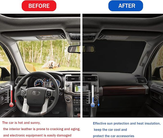 Custom Fit Windshield Sunshade for 4Runner 2010-2025 | 5th Gen SUV Sun Shield | Max UV Blocking & Heat Reduction | Foldable Sunshade for SR5, Trail, Limited Trims | Easy to Install