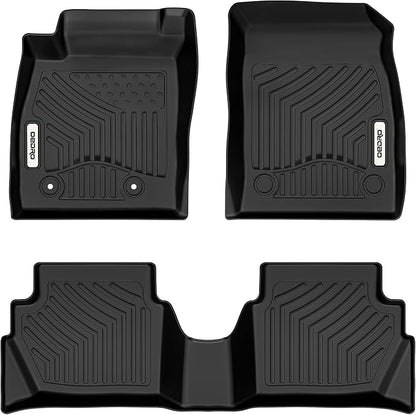 OEDRO Floor Mats Floor Liner Fit for 2018-2022 Ford EcoSport (US Model Only), 1st and 2nd Row: Front & Rear Full Set, Black TPE All Weather Guard