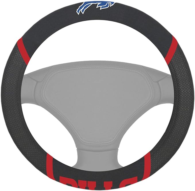 FANMATS NFL Unisex-Adult Embroidered Steering Wheel Cover