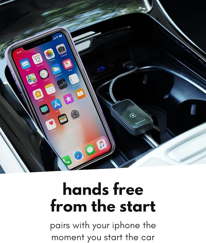 Wireless CarPlay Adapter for iPhone - Go Cordless in Seconds - USB Apple Car Play Wireless Adapter for iPhone 6 or Newer, 2017 Cars or Newer with USB C + A, Seamless, Crisp Sound, Bluetooth/WiFi