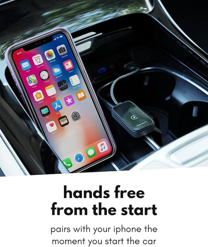 Wireless CarPlay Adapter for iPhone - Go Cordless in Seconds - USB Apple Car Play Wireless Adapter for iPhone 6 or Newer, 2017 Cars or Newer with USB C + A, Seamless, Crisp Sound, Bluetooth/WiFi