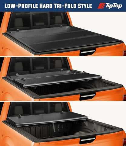 TIPTOP Low Profile Hard Folding Truck Bed Tonneau Cover Fits 2022-2026 Ford Maverick 4.5ft Bed (54.4") |TLX3|