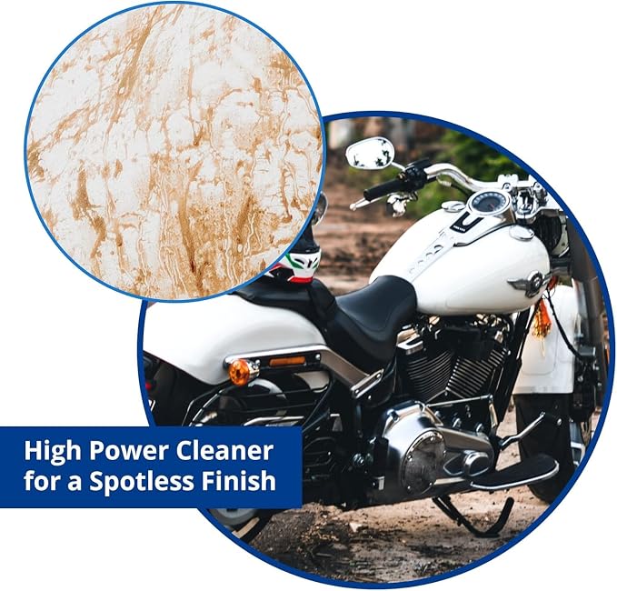 Shinykings Motorcycle Cleaner Wash&Shine 66 | WATERLESS BIke Wash with Ultra Shine Finish | Powerful Motorcycle Detailing Spray for All Surfaces | Bike Cleaner California | 16 fl.oz