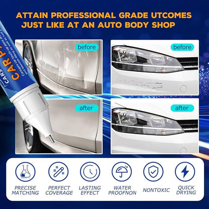 Silver Touch Up Paint for Cars,Car Paint Touch Up Pen for Deep Scratches,Car Scratch Repair Pen Auto Scratch Remover for Easy to Use and Fix(Industrial Steel Metallic)