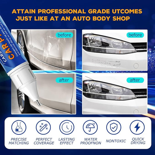 Silver Touch Up Paint for Cars,Car Paint Touch Up Pen for Deep Scratches,Car Scratch Repair Pen Auto Scratch Remover for Easy to Use and Fix(Industrial Steel Metallic)