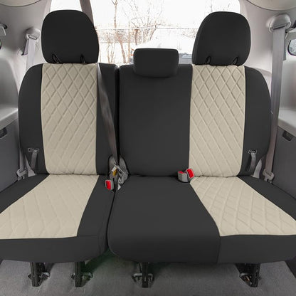 FH Group Custom Fit Car Seat Covers Specifically Made for 2011-2020 Toyota Sienna 7 Seater with Ultraflex Neoprene Water Resistant Automotive Seat Covers - Full Set Beige