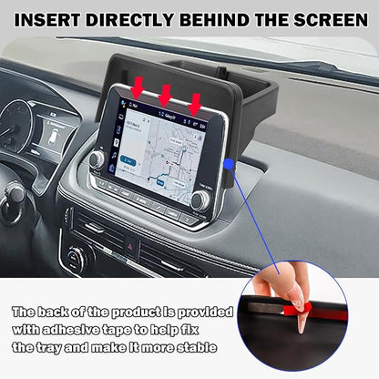 3PCS Center Console Organizer Compatible with 2021-2025 2026 Nissan Rogue S/SV/Rock Creek Dashboard Tray Armrest Storage Box Lower Center Console Interior Accessories(Only Fit 8-Inch Screen)