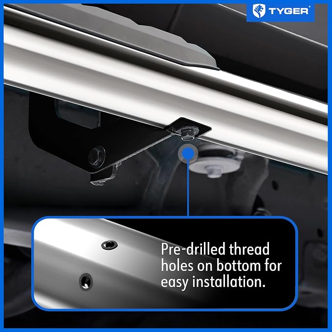 Tyger Auto 3.5" Rider Running Boards Compatible with 2015-2026 Chevy Colorado GMC Canyon | Crew Cab | TG-SS2C35167 | Side Step Rail Nerf Bars
